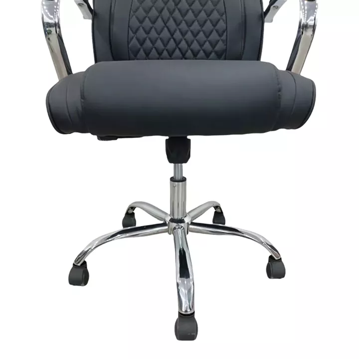 Καρέκλα γραφείου διευθυντή Quilted pakoworld pu μαύρο 62x70x116εκ