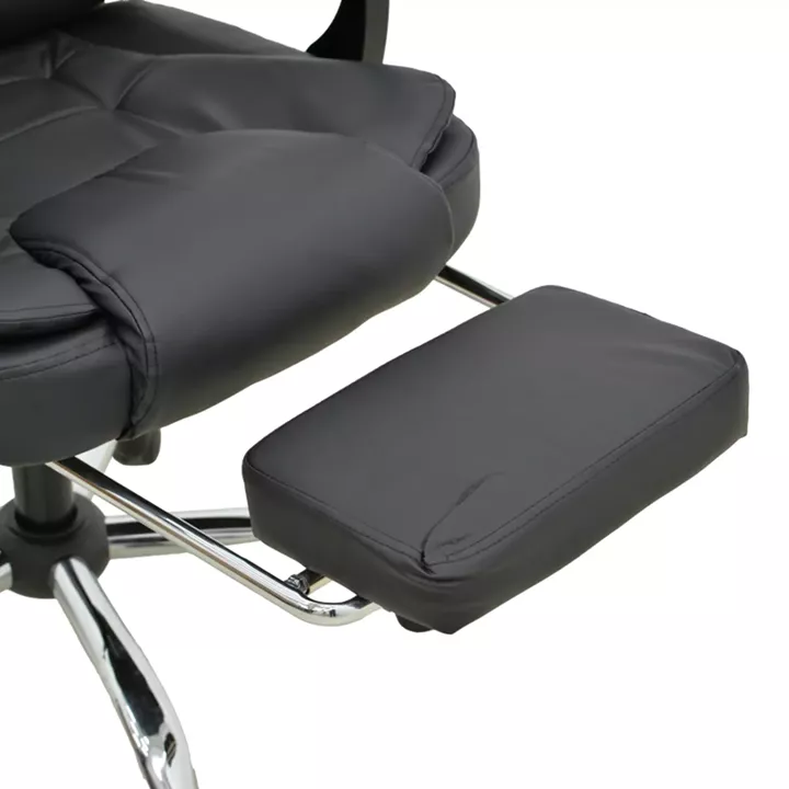 Καρέκλα γραφείου διευθυντή με υποπόδιο και μηχανισμό massage Volter pakoworld pu μαύρο 62x70x110εκ