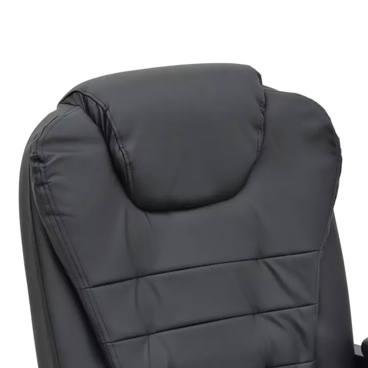 Καρέκλα γραφείου διευθυντή με υποπόδιο και μηχανισμό massage Volter pakoworld pu μαύρο 62x70x110εκ