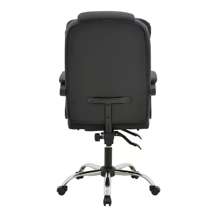 Καρέκλα γραφείου διευθυντή με υποπόδιο και μηχανισμό massage Volter pakoworld pu μαύρο 62x70x110εκ