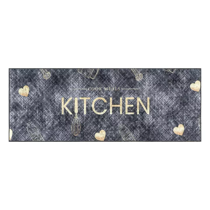 Beauty Home Πατάκι κουζίνας Art 9076 60x160 Μαύρο