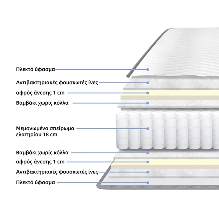 Bed with mattress and drawer Olympus-Dreamer pakoworld wenge 160x200cm