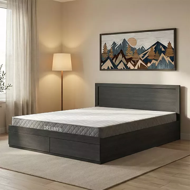 Bed with mattress and drawer Olympus-Dreamer pakoworld wenge 160x200cm