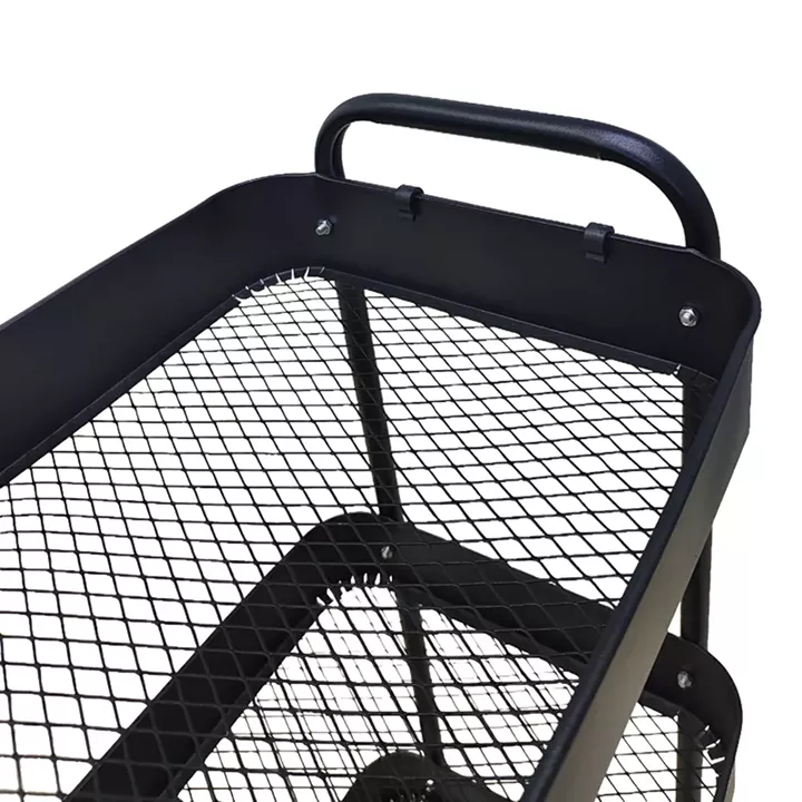 Τρόλλεϊ-ραφιέρα Nedea pakoworld μέταλλο μαύρο 41x30x77εκ