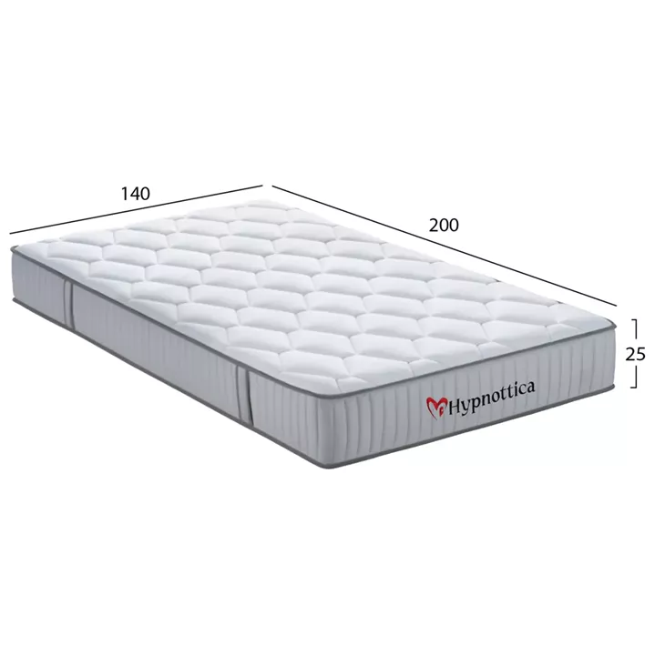 ΣΤΡΩΜΑ ΔΙΠΛΟ HYPNOTTICA HM748.04 POCKET SPRINGS--ΛΕΥΚΟ 140x200x25Υεκ.