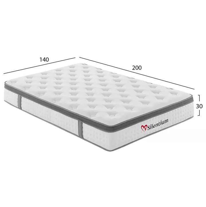 MATTRESS DOUBLE SILENTIUM HM749.04 POCKET SPRINGS--WHITE 140x200x30Hcm