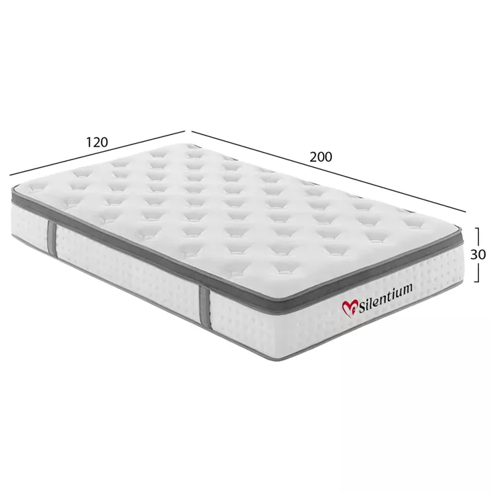 ΣΤΡΩΜΑ ΗΜΙΔΙΠΛΟ SILENTIUM HM749.02 POCKET SPRINGS--ΛΕΥΚΟ 120x200x30Υεκ.