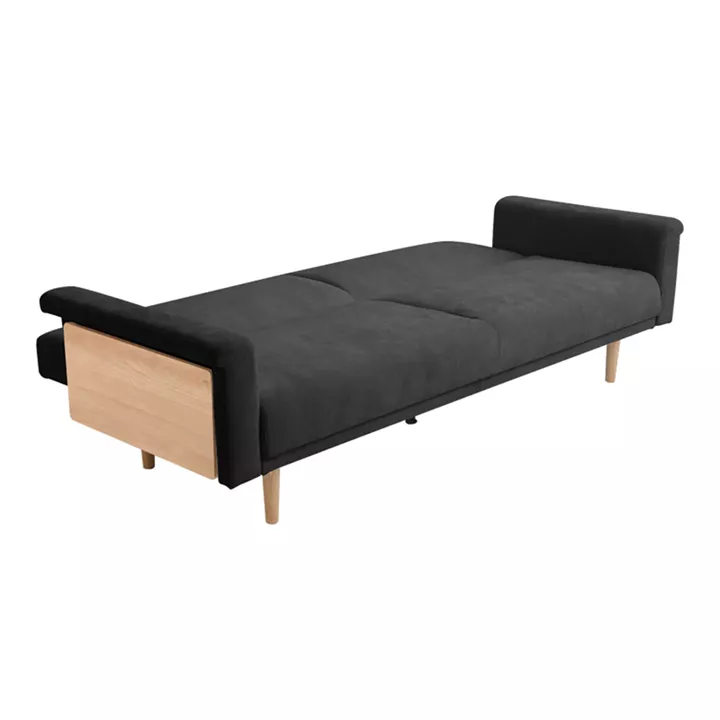 Sofa-bed Flexo pakoworld anthracite fabric 220x84.5x82cm