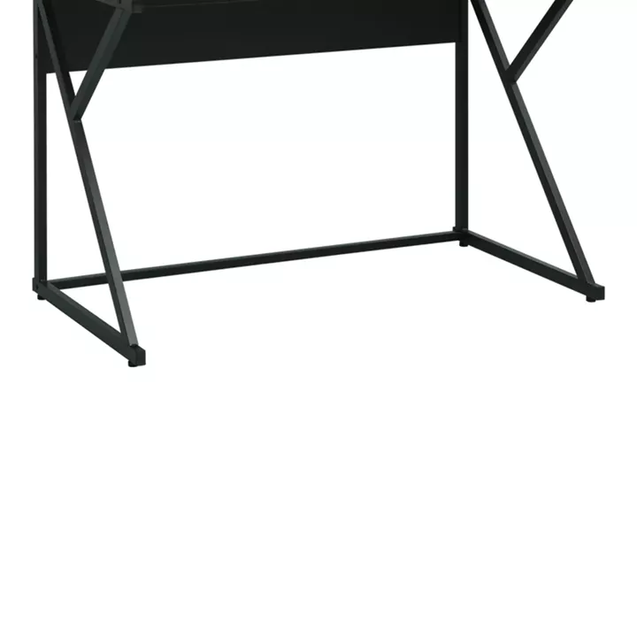 Spaco pakoworld work desk in natural shade - black metal legs 123x61.5x100.5cm