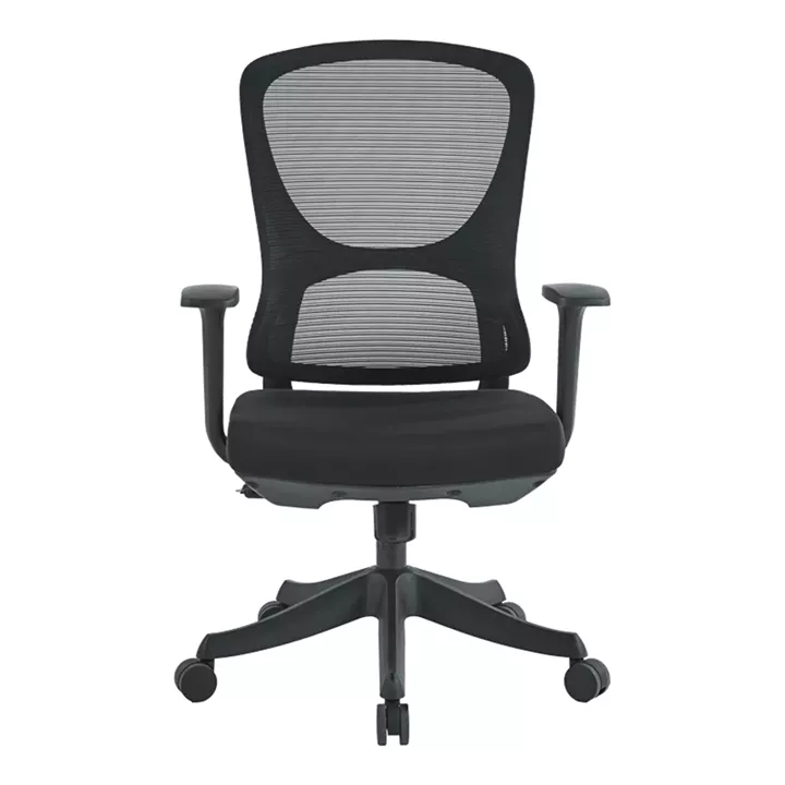Litulo pakoworld office chair mesh fabric in black 51x50.5x98/106cm
