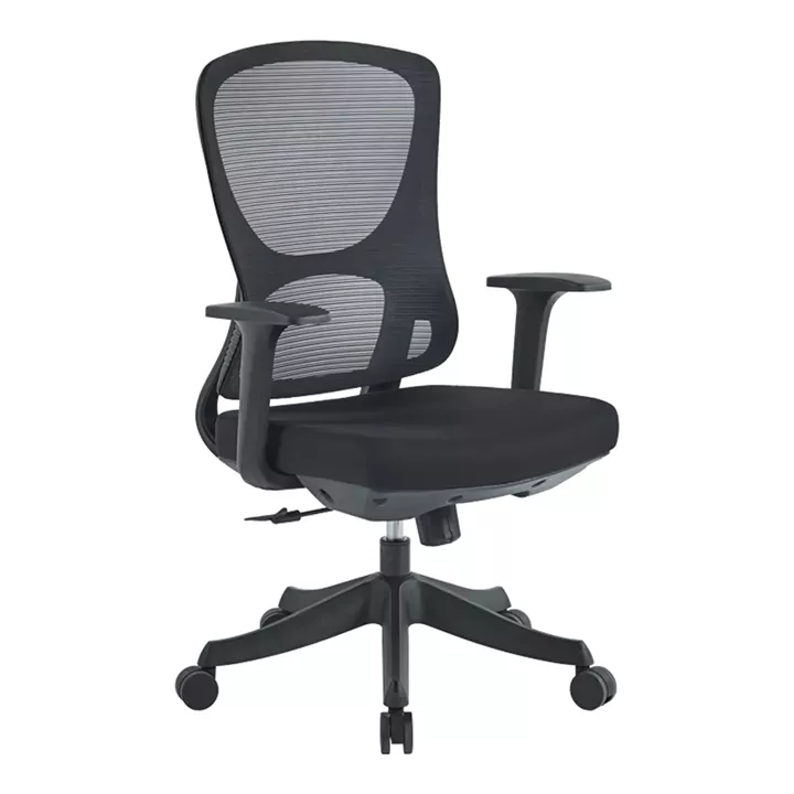 Litulo pakoworld office chair mesh fabric in black 51x50.5x98/106cm