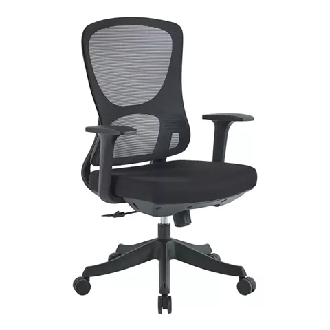 Litulo pakoworld office chair mesh fabric in black 51x50.5x98/106cm