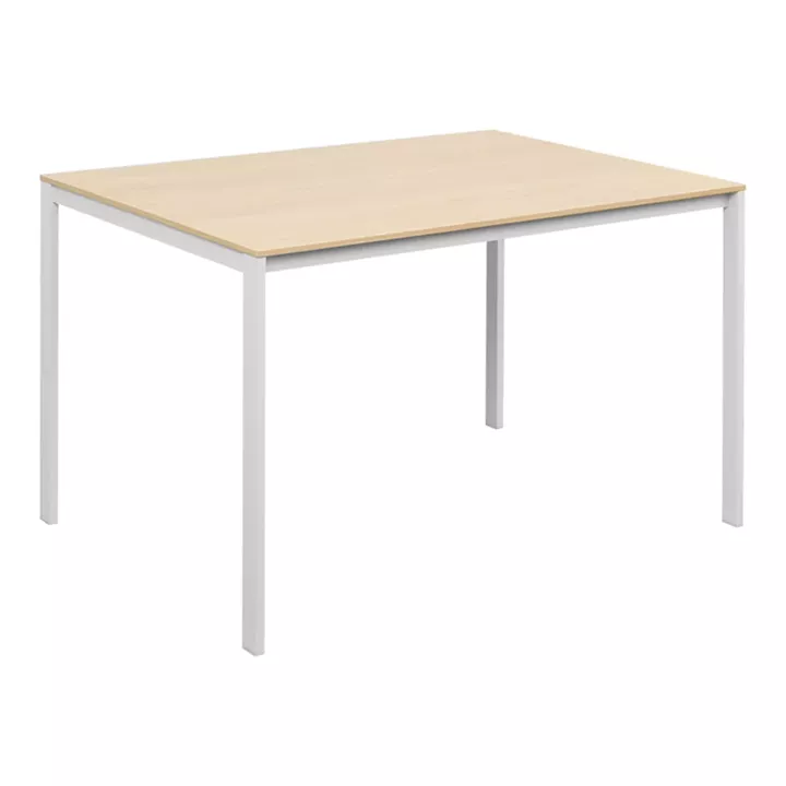 Faragio pakoworld table in natural shade-white metal legs 120x75x75cm