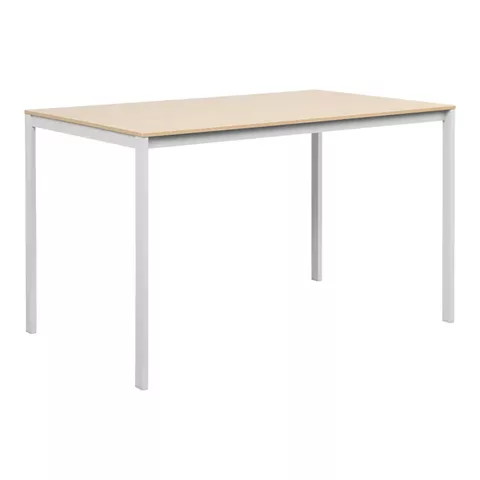 Faragio pakoworld table in natural shade-white metal legs 120x75x75cm