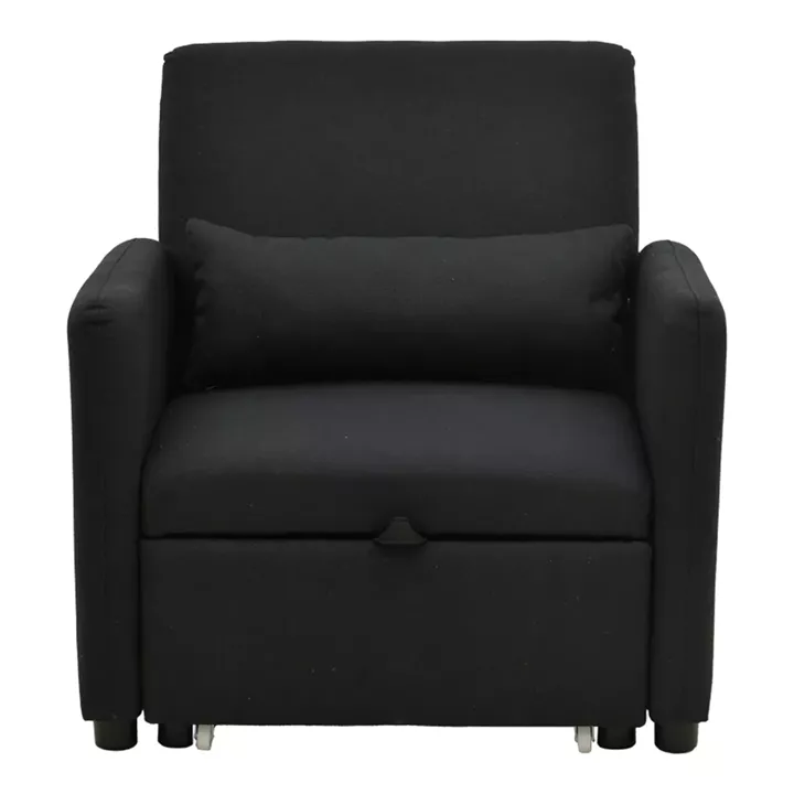 Armchair-bed Flexa pakoworld fabric black 85x92x84cm