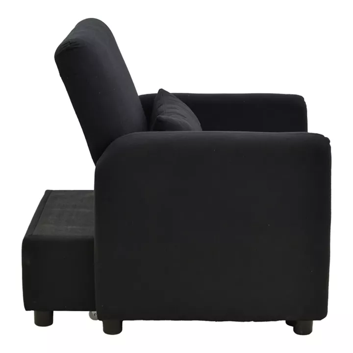 Armchair-bed Flexa pakoworld fabric black 85x92x84cm