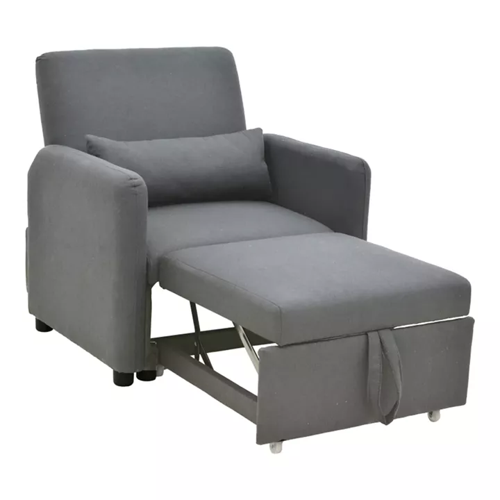 Armchair-bed Flexa pakoworld fabric gray 85x92x84cm