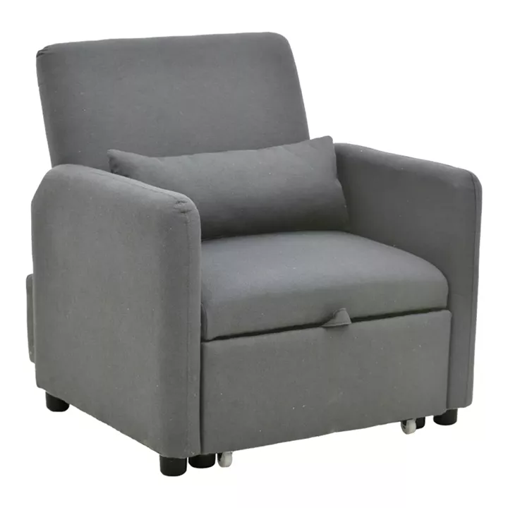 Armchair-bed Flexa pakoworld fabric gray 85x92x84cm