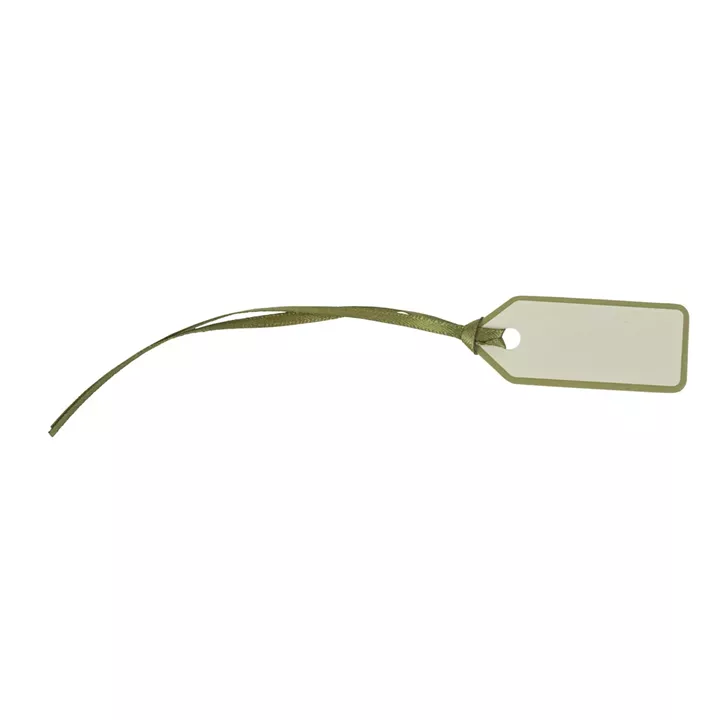 Beauty Home 10 Ετικέτες Χάρτινες με κορδέλα – Πράσινο Ευκάλυπτου 5 x 2 cm