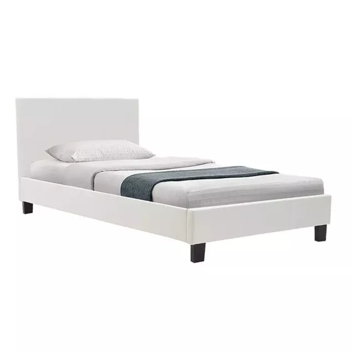 Bed with mattress Nevil-Dreamer pakoworld pu white 100x200cm