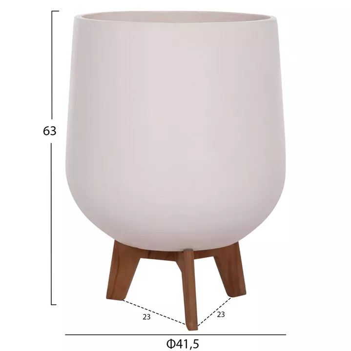 ΣΕΤ 3 ΓΛΑΣΤΡΕΣ ΜΕ TEAK ΒΑΣΕΙΣ TRYLL HM4681.02 FIBER CEMENT ΛΕΥΚΟ