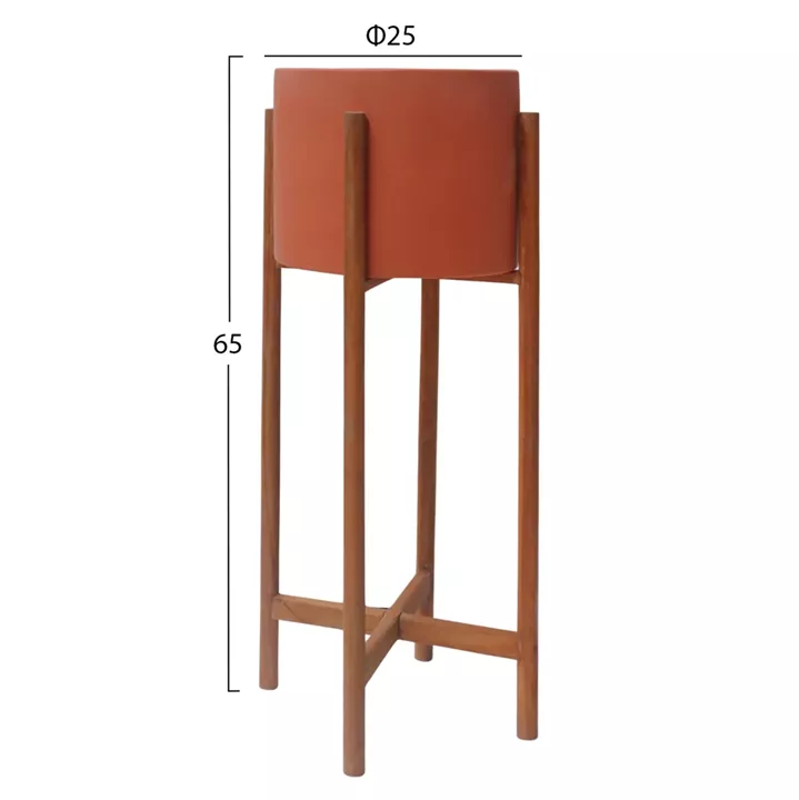 ΓΛΑΣΤΡΑ ΕΣΩΤ.ΧΩΡΟΥ RENTIL HM4684.08L FIBER CEMENT ΧΡΩΜΑ ΤΕΡΑΚΟΤΑ--ΒΑΣΗ TEAK Φ25x65Υ