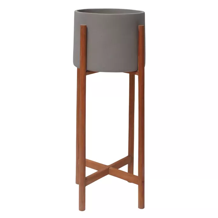 ΓΛΑΣΤΡΑ ΕΣΩΤ.ΧΩΡΟΥ RENTIL HM4684.03L FIBER CEMENT ΧΡΩΜΑ ΓΚΡΙ--ΒΑΣΗ TEAK Φ25x65Υ