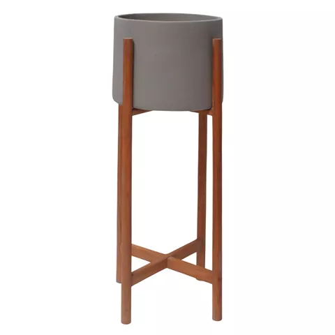 ΓΛΑΣΤΡΑ ΕΣΩΤ.ΧΩΡΟΥ RENTIL HM4684.03L FIBER CEMENT ΧΡΩΜΑ ΓΚΡΙ--ΒΑΣΗ TEAK Φ25x65Υ