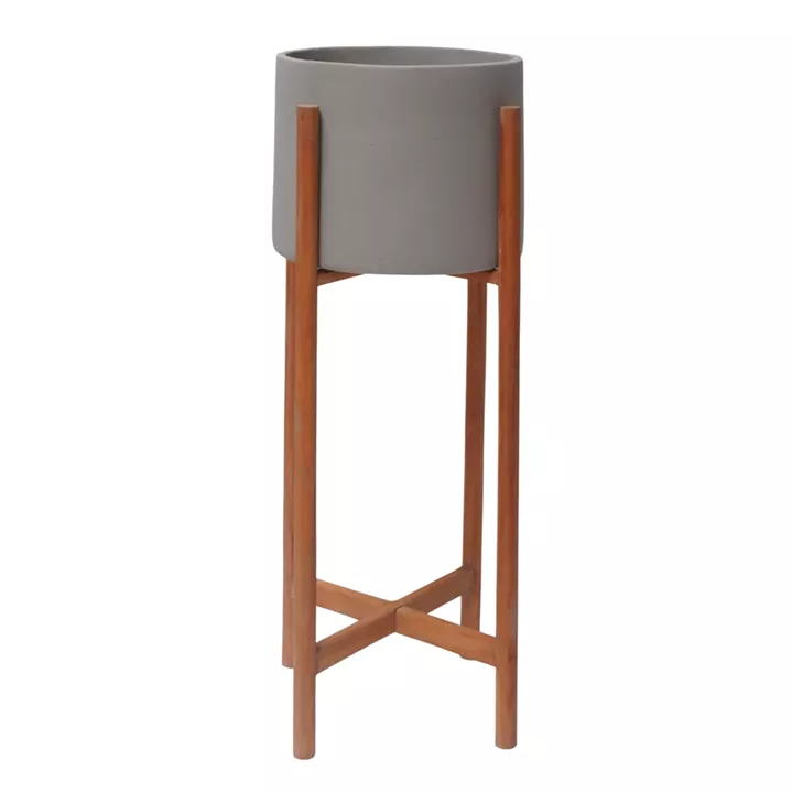 ΓΛΑΣΤΡΑ ΕΣΩΤ.ΧΩΡΟΥ RENTIL HM4684.03S FIBER CEMENT ΧΡΩΜΑ ΓΚΡΙ--ΒΑΣΗ TEAK Φ25x55Υ