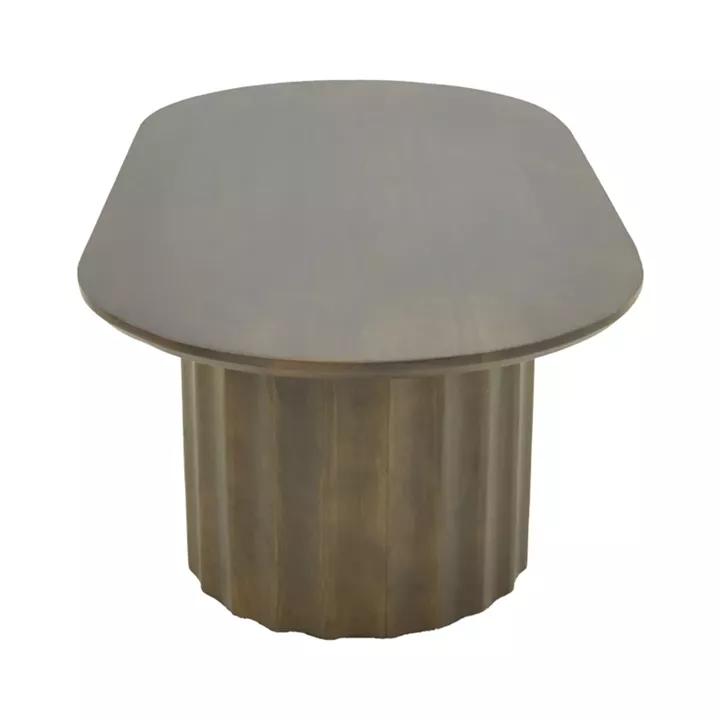 Τραπέζι σαλονιού Flute pakoworld wenge μασίφ ξύλο μάνγκο 130x65x40εκ