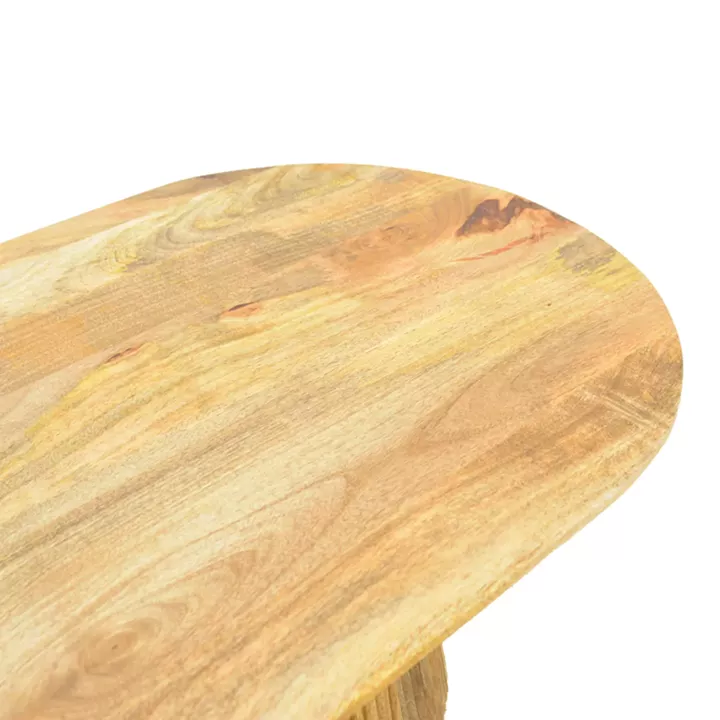 Aithra pakoworld coffee table, solid mango wood in natural shade, 120x60x42cm