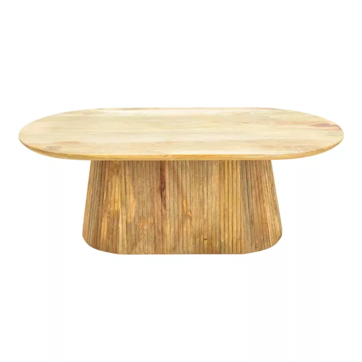 Aithra pakoworld coffee table, solid mango wood in natural shade, 120x60x42cm