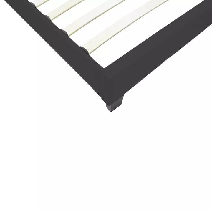 Bed Nevil pakoworld anthracite fabric-black wooden leg 90x190cm