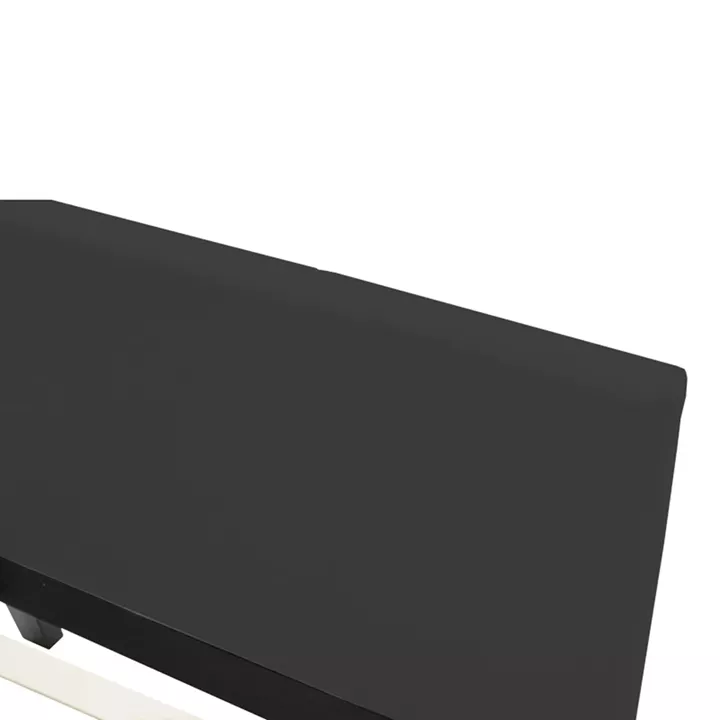 Bed Nevil pakoworld anthracite fabric-black wooden leg 90x190cm