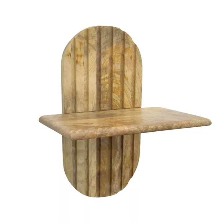 Arcadia wall shelf 3 pcs pakoworld solid mango wood in natural shade 30x20x40cm