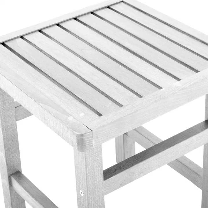 Stool-Table auxiliary White Soaking Koli 40X40X45cm HM289.01