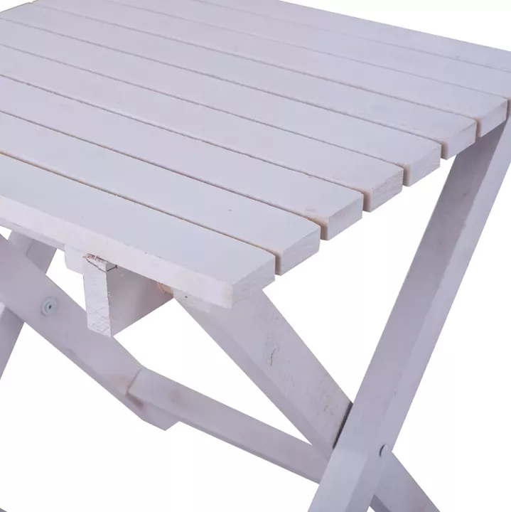Stool- auxilliary table white 402 Koli 40x40 foldable HM288.03 40x40x44cm