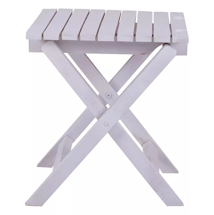 Stool- auxilliary table white 402 Koli 40x40 foldable HM288.03 40x40x44cm