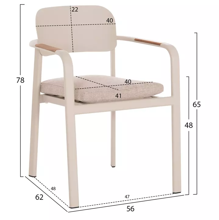 ΣΕΤ ΤΡΑΠΕΖΑΡΙΑΣ ΕΞ.ΧΩΡΟΥ 6 ΘΕΣΕΩΝ ELARA HM10726.05 ΜΠΕΖ ΑΛΟΥΜΙΝΙΟ-ΕΠΕΚΤΕΙΝΟΜΕΝΟ ΤΡΑΠΕΖΙ