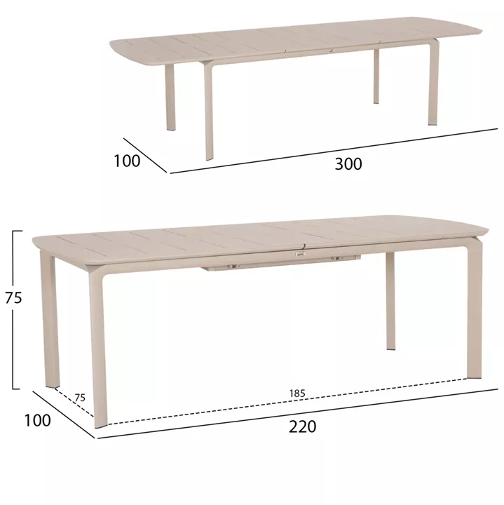 ΣΕΤ ΤΡΑΠΕΖΑΡΙΑΣ ΕΞ.ΧΩΡΟΥ 6 ΘΕΣΕΩΝ ELARA HM10726.05 ΜΠΕΖ ΑΛΟΥΜΙΝΙΟ-ΕΠΕΚΤΕΙΝΟΜΕΝΟ ΤΡΑΠΕΖΙ