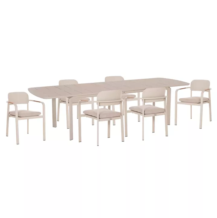 ΣΕΤ ΤΡΑΠΕΖΑΡΙΑΣ ΕΞ.ΧΩΡΟΥ 6 ΘΕΣΕΩΝ ELARA HM10726.05 ΜΠΕΖ ΑΛΟΥΜΙΝΙΟ-ΕΠΕΚΤΕΙΝΟΜΕΝΟ ΤΡΑΠΕΖΙ