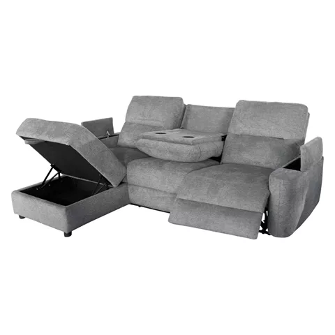 ΚΑΝΑΠΕΣ ΑΡΙΣΤΕΡΗ ΓΩΝΙΑ SYNTHIA HM3308.03L ΑΝΑΚΛΙΣΗ & ΑΠΟΘ.ΧΩΡΟΣ--ΓΚΡΙ 246x159x97Υεκ