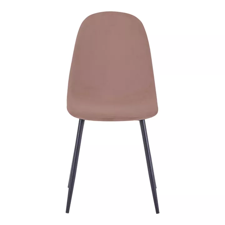 Καρέκλα Bella pakoworld σάπιο μήλο βελούδο με μεταλλικό μαύρο πόδι 43.5x52x89εκ