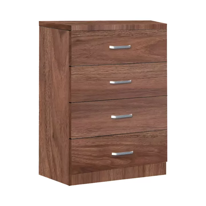 Chest of 4 drawers Killian pakoworld walnut 80x40x80cm