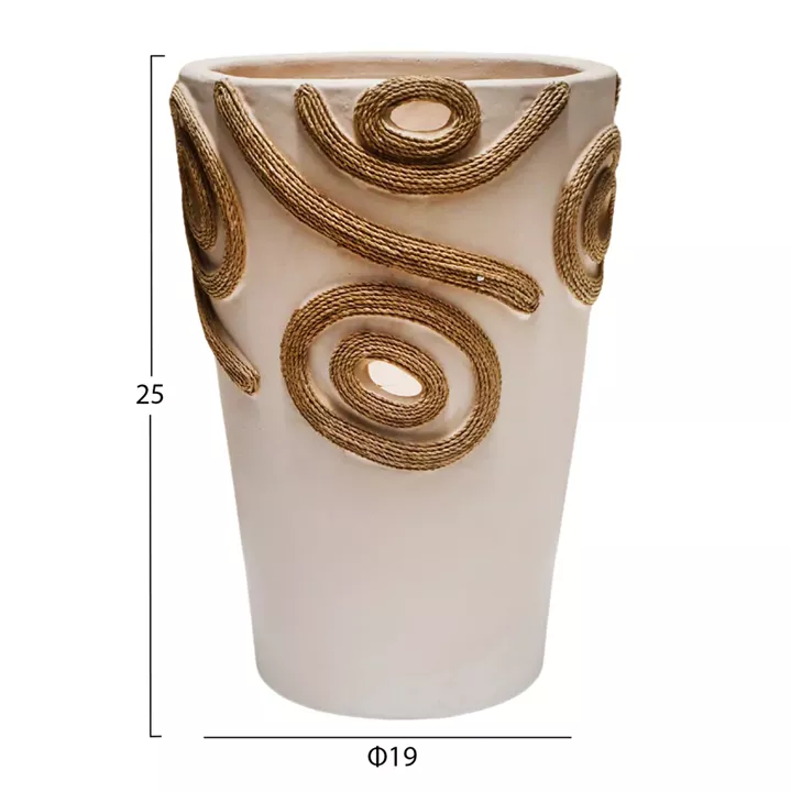 ΕΠΙΤΡΑΠΕΖΙΟ ΔΙΑΚΟΣΜΗΤΙΚΟ ΒΑΖΟ DEAN HM4677.02S ΤΕΡΑΚΟΤΑ ΣΕ ΚΡΕΜ--Φ19x25Υεκ.