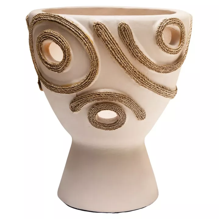 ΕΠΙΤΡΑΠΕΖΙΟ ΔΙΑΚΟΣΜΗΤΙΚΟ ΒΑΖΟ DEAN HM4678.02 ΤΕΡΑΚΟΤΑ ΣΕ ΚΡΕΜ--Φ23x29Υεκ.