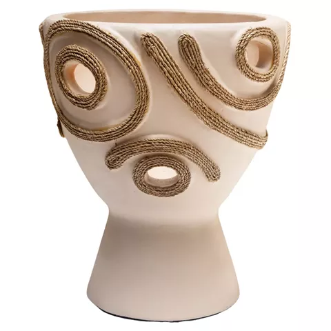 ΕΠΙΤΡΑΠΕΖΙΟ ΔΙΑΚΟΣΜΗΤΙΚΟ ΒΑΖΟ DEAN HM4678.02 ΤΕΡΑΚΟΤΑ ΣΕ ΚΡΕΜ--Φ23x29Υεκ.