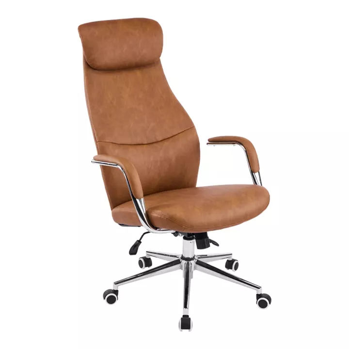 Manager office chair Ferka pakoworld brown pu 64x71x120-128cm