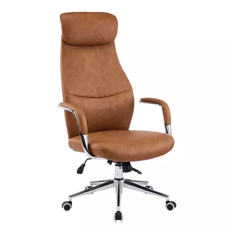 Manager office chair Ferka pakoworld brown pu 64x71x120-128cm