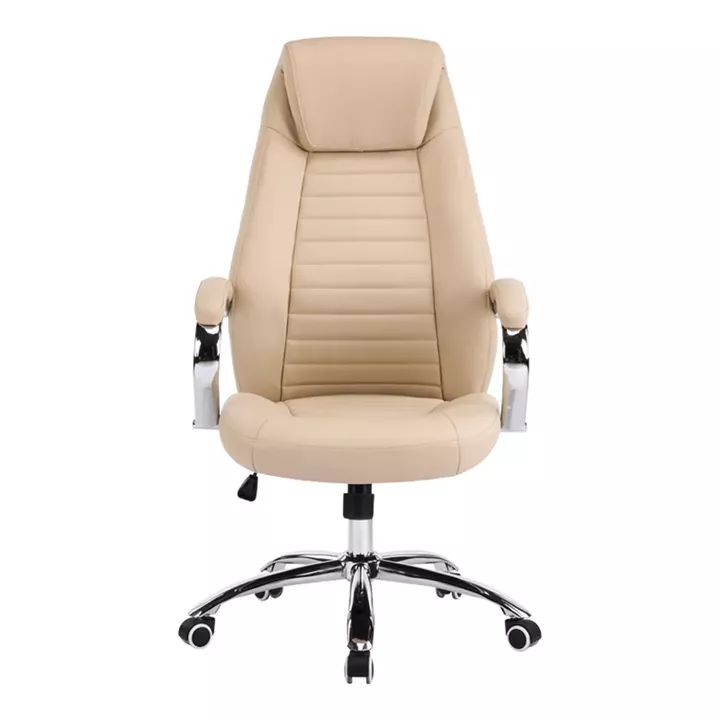 Manager chair Sonar pakoworld beige pu 61x57x120-128cm